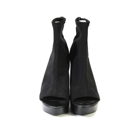 Winsorsmith Women's Open Toe Block Heel Platform Ankle Boot Black Size 8 - Picture 2 of 10